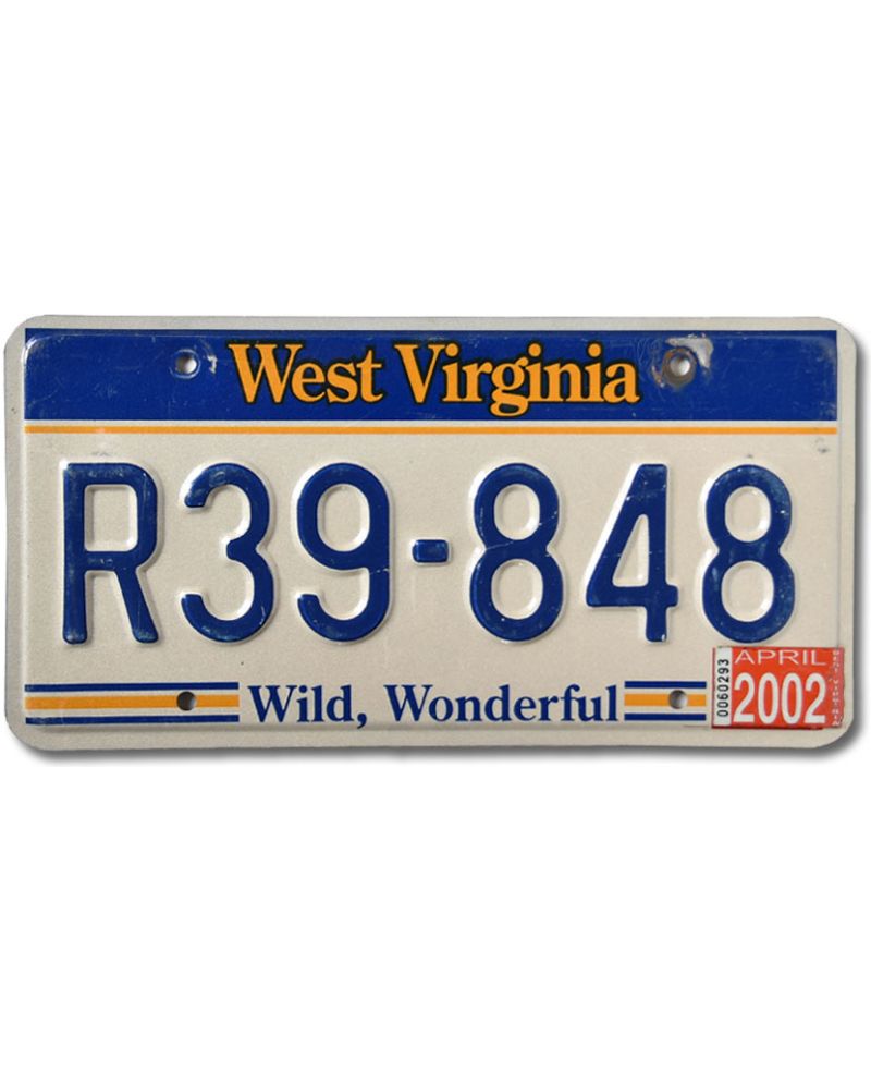 Tablica rejestracyjna USA West Virginia Wild Wonderful R39-848