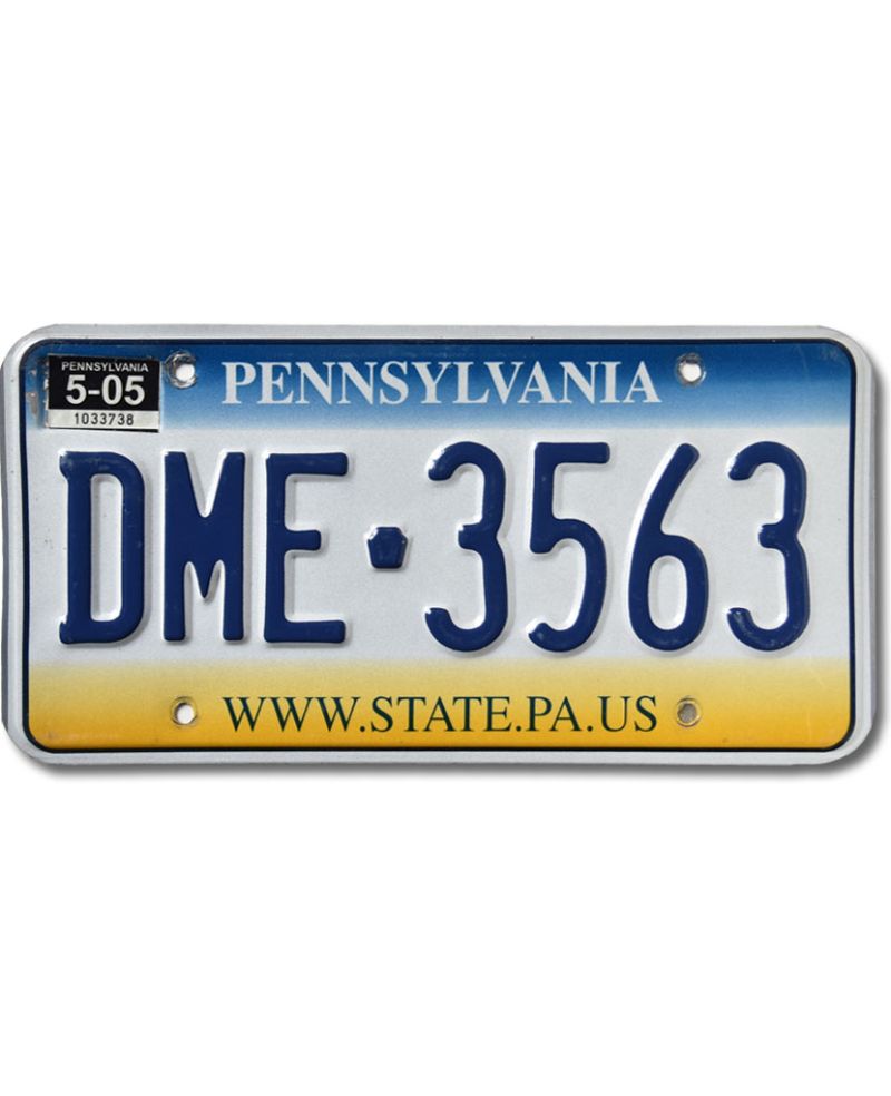 Americká SPZ Pennsylvania State DME-3563