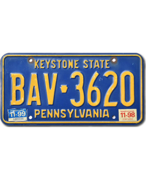 Tablica rejestracyjna USA Pennsylvania Keystone BAV-3620