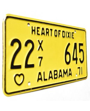 Americká SPZ Alabama 1971 Truck Heart of Dixie 22X7 645