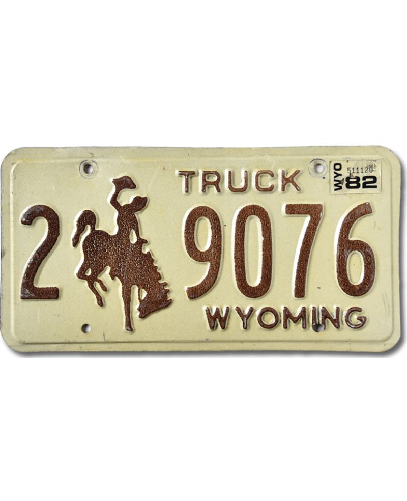 Tablica rejestracyjna USA Wyoming Truck Brown 2-9076