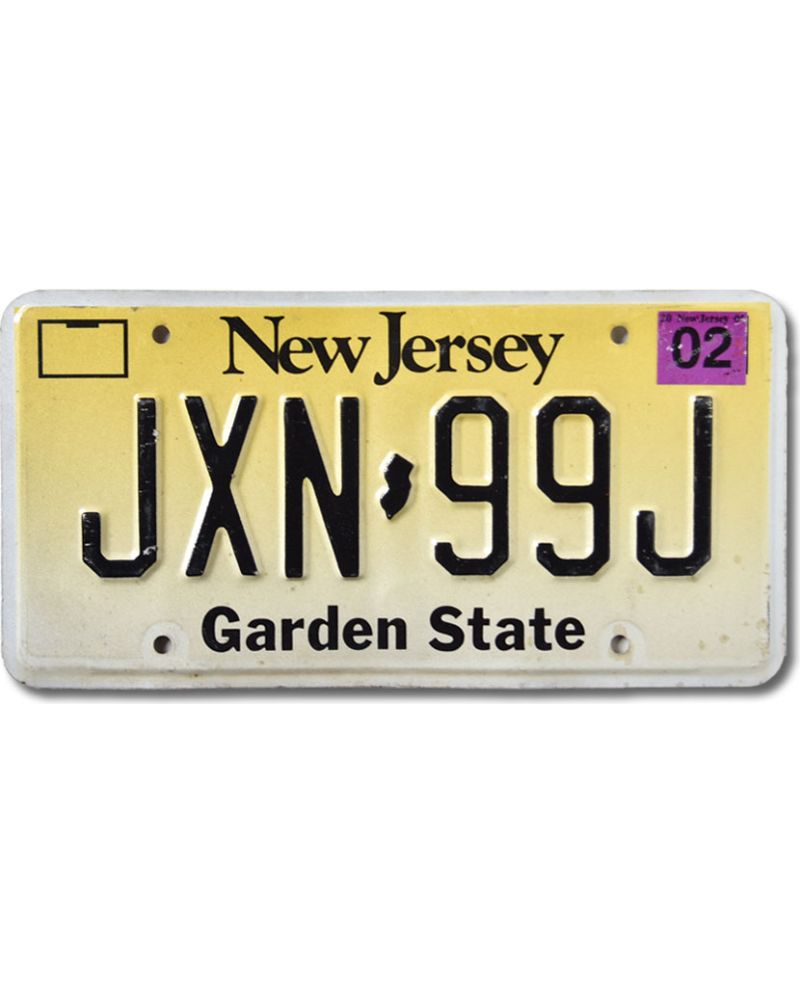 Tablica rejestracyjna USA New Jersey Garden State JNX-99J