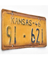 Tablica rejestracyjna USA Kansas 1946 Yellow 91-621