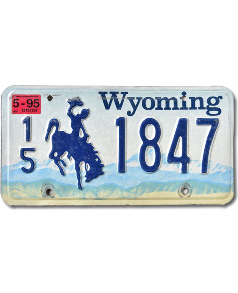 Tablica rejestracyjna USA Wyoming Blue Bronco 15-1847