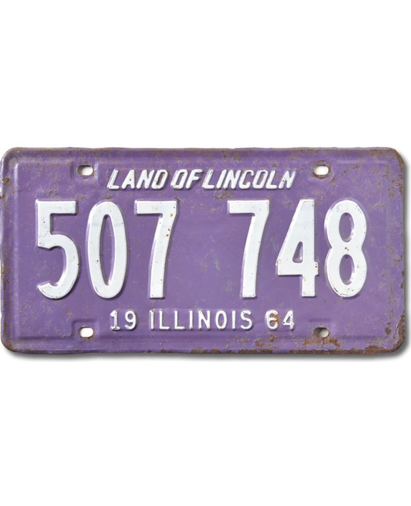 Tablica rejestracyjna USA Illinois 1964 Purple 507 748