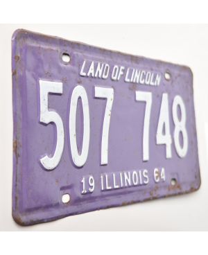 Tablica rejestracyjna USA Illinois 1964 Purple 507 748