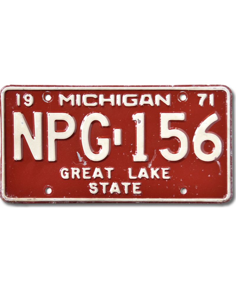 Americká SPZ Michigan 1971 Great Lake NPG-156