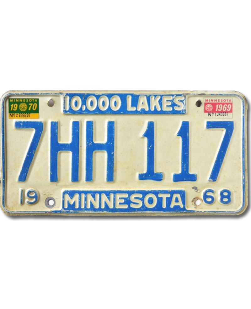 Americká SPZ Minnesota 1968 Lakes 7HH 117