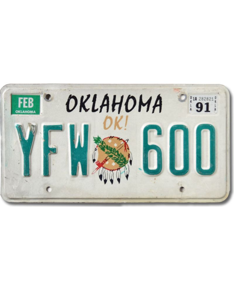 Tablica rejestracyjna USA Oklahoma OK