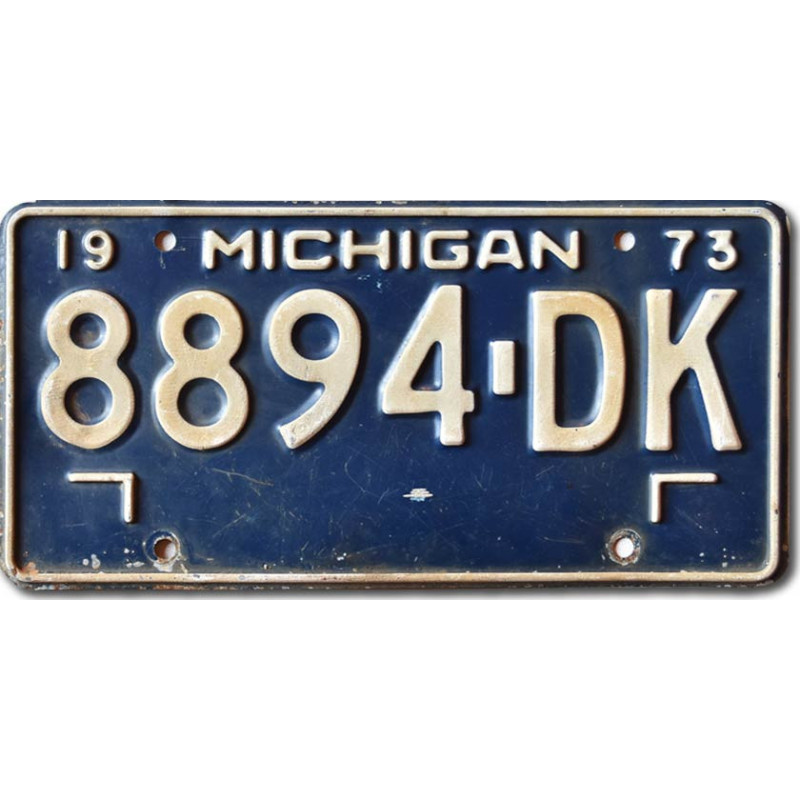 Tablica rejestracyjna USA Michigan 1973 Blue 8894-DK