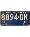 Tablica rejestracyjna USA Michigan 1973 Blue 8894-DK