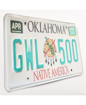 Tablica rejestracyjna USA Oklahoma Native America