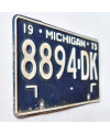 Tablica rejestracyjna USA Michigan 1973 Blue 8894-DK