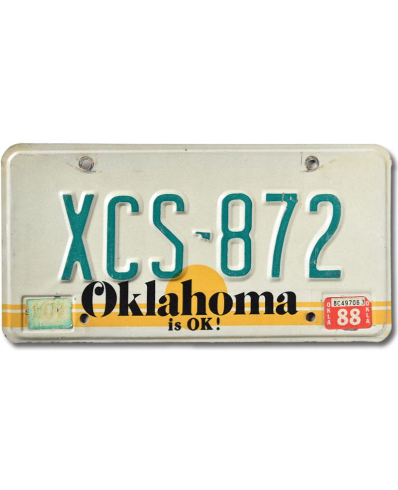 Americká SPZ Oklahoma is OK XCS-872