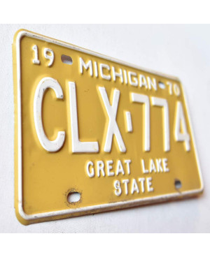 Tablica rejestracyjna USA Michigan 1970 Great Lake State CLX-774