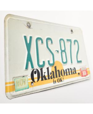 Tablica rejestracyjna USA Oklahoma is OK XCS-872