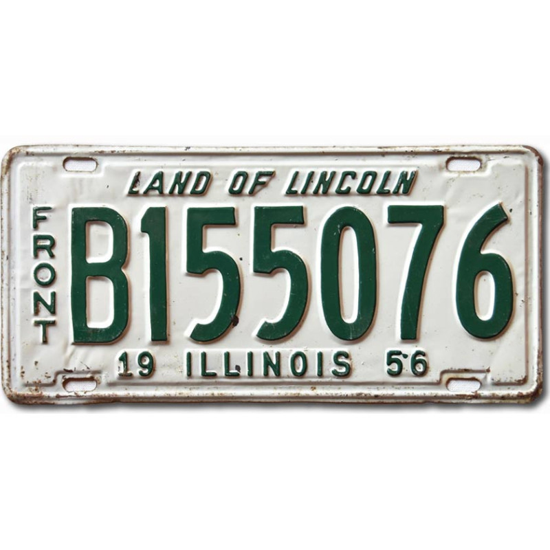 Tablica rejestracyjna USA Illinois 1956 Land of Lincoln B155076