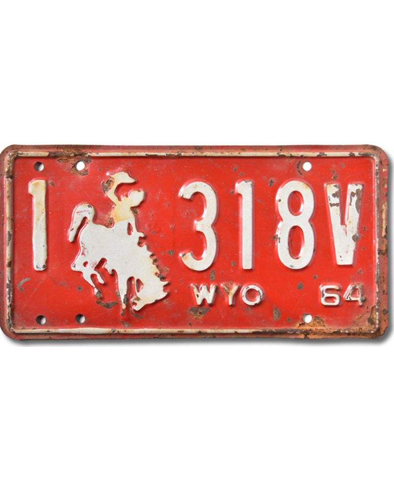 Americká SPZ Wyoming Bronco 1964 Red 1-318V
