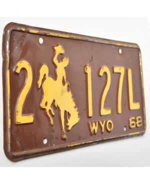 Americká SPZ Wyoming Bronco 1968 Brown 2-127L
