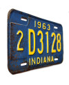 Tablica rejestracyjna USA Indiana 1963 Blue 2D3128