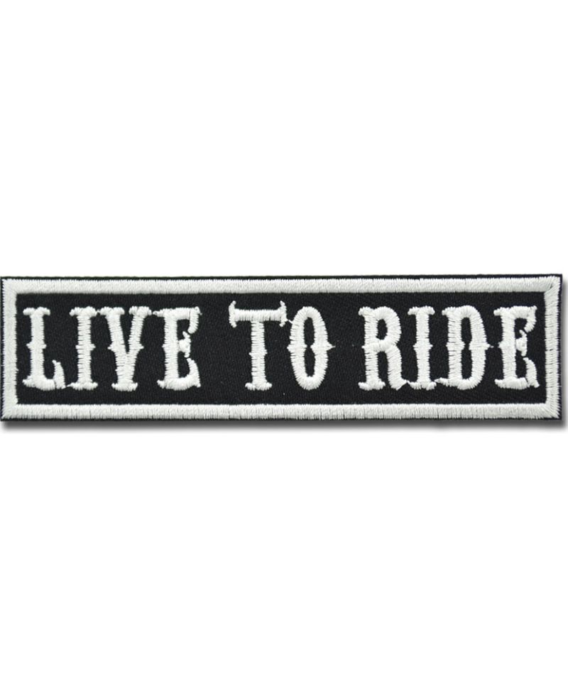 Naszywka Live to Ride 10 cm x 2,5 cm