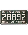 Tablica rejestracyjna USA New Hampshire 1972 Commercial 28892