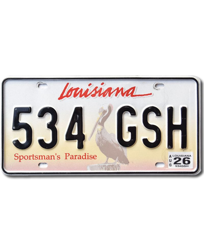 Tablica rejestracyjna USA Louisiana Sportsman´s Paradise 534 GSH