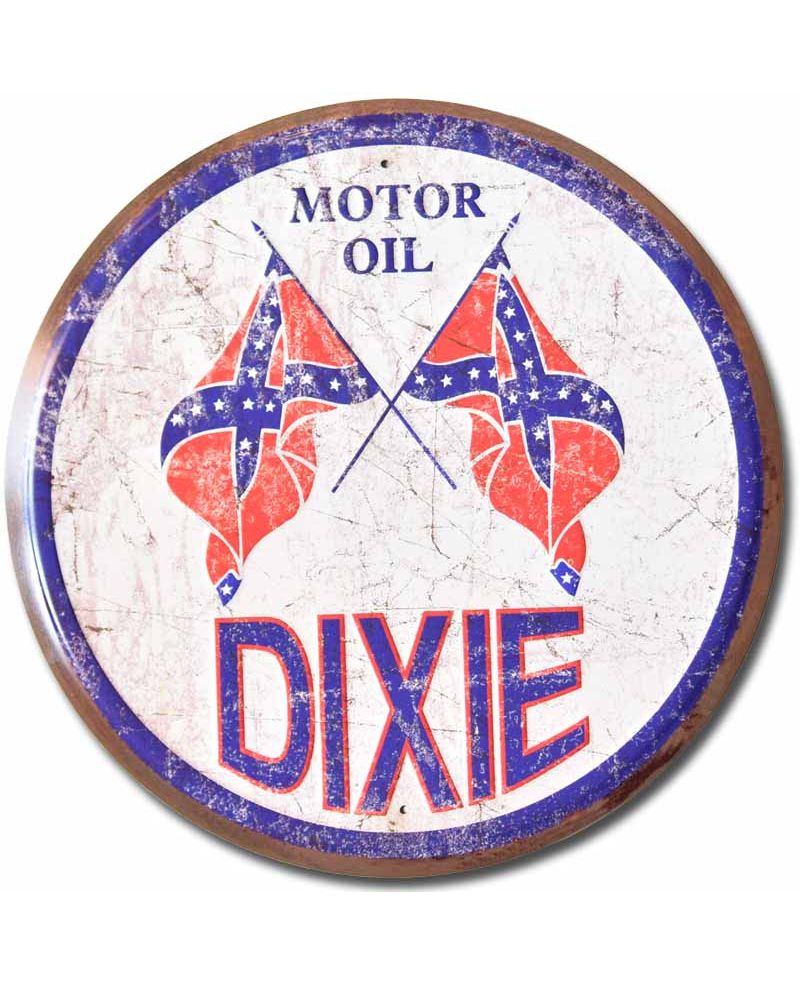 Tablica metalowa Dixie Motor Oil round 30 cm