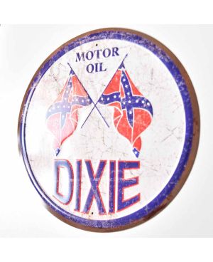 Plechová cedule Dixie Motor Oil round 30 cm