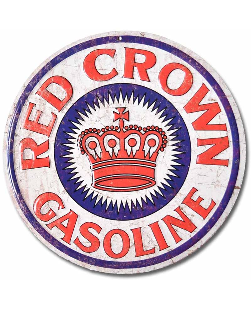 Tablica metalowa Red Crown Gasoline round 30 cm