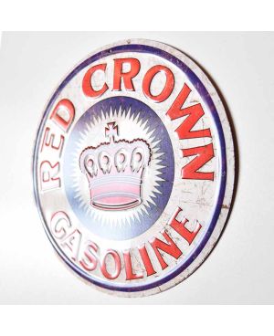 Plechová cedule Red Crown Gasoline round 30 cm