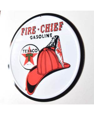 Plechová cedule Texaco Fire Chief round 30 cm