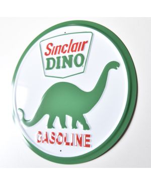Tablica metalowa Sinclair Dino Gasoline round 30 cm