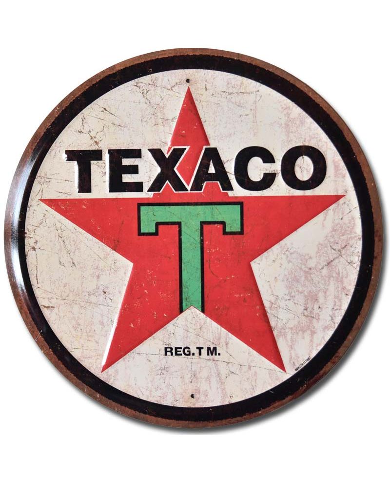 Tablica metalowa Texaco 1936 round 30 cm