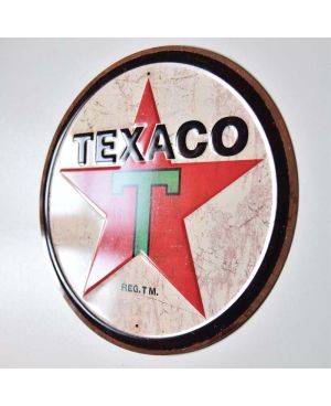 Plechová cedule Texaco 1936 round 30 cm