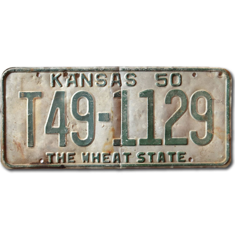 Tablica rejestracyjna USA Kansas 1950 The Wheat State T49-1129