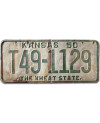 Tablica rejestracyjna USA Kansas 1950 The Wheat State T49-1129