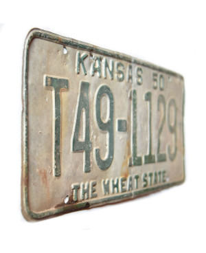 Tablica rejestracyjna USA Kansas 1950 The Wheat State T49-1129