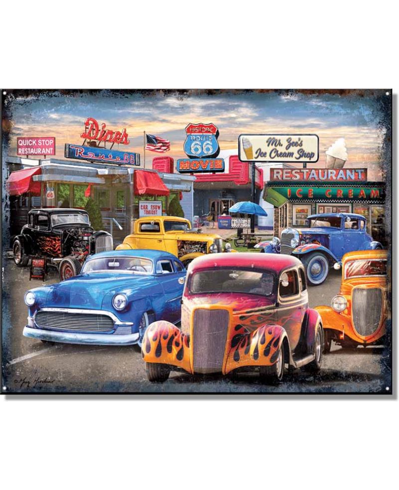 Plechová cedule Route 66 Springbok 40 cm x 32 cm