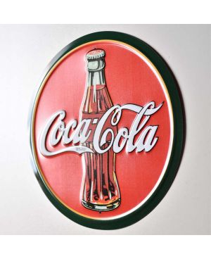 Tablica metalowa Coca Cola 30's Bottle & Log 30 cm