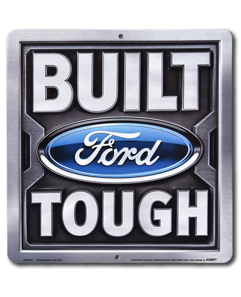 Plechová cedule Ford Built Tough 30 cm x 29 cm