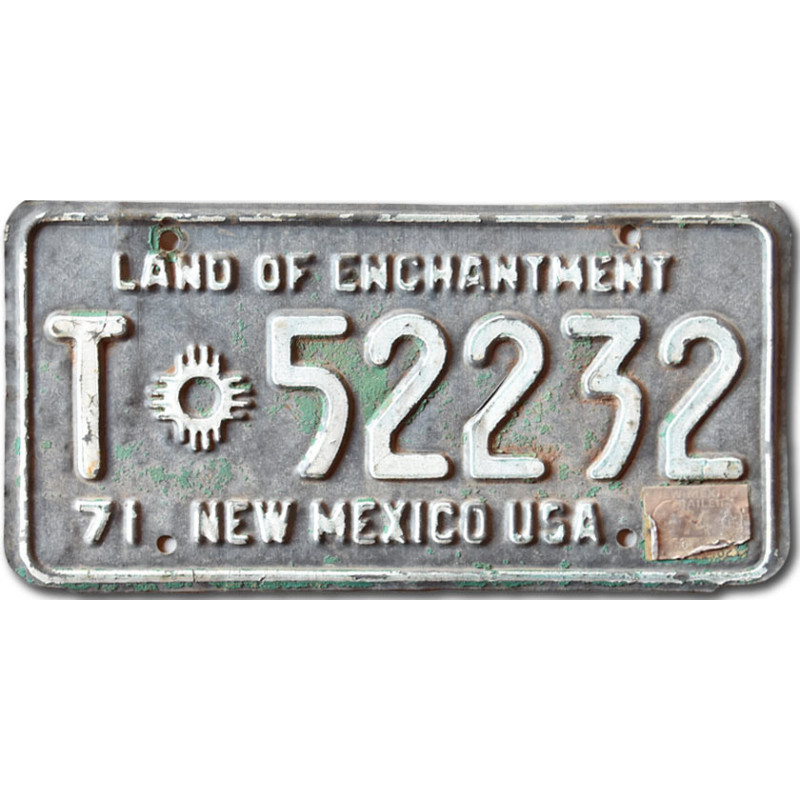 Tablica rejestracyjna USA New Mexico 1971 Enchantment T-52232