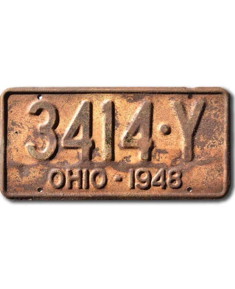 Tablica rejestracyjna USA Ohio 1948 Yellow 3114-Y