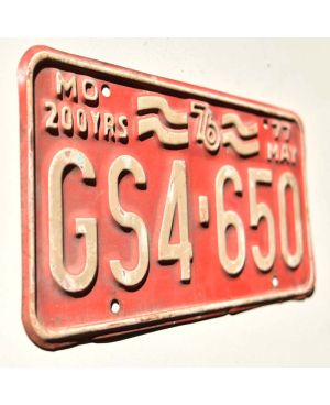 Tablica rejestracyjna USA Missouri 1977 Red GS4-650
