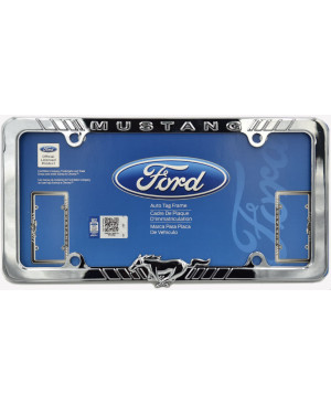 Ramka na amerykańskie tablice rejestracyjne Ford Mustang chromowana stal