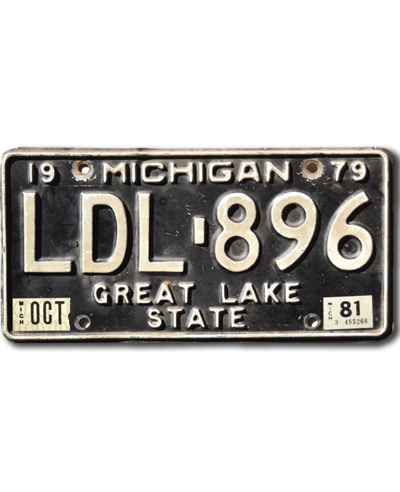Americká SPZ Michigan 1979 Black LDL-896