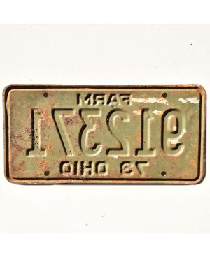 Tablica rejestracyjna USA Ohio 1973 Green Farm 912371