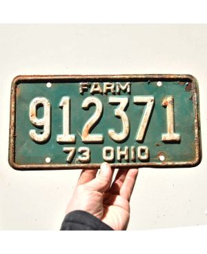 Tablica rejestracyjna USA Ohio 1973 Green Farm 912371