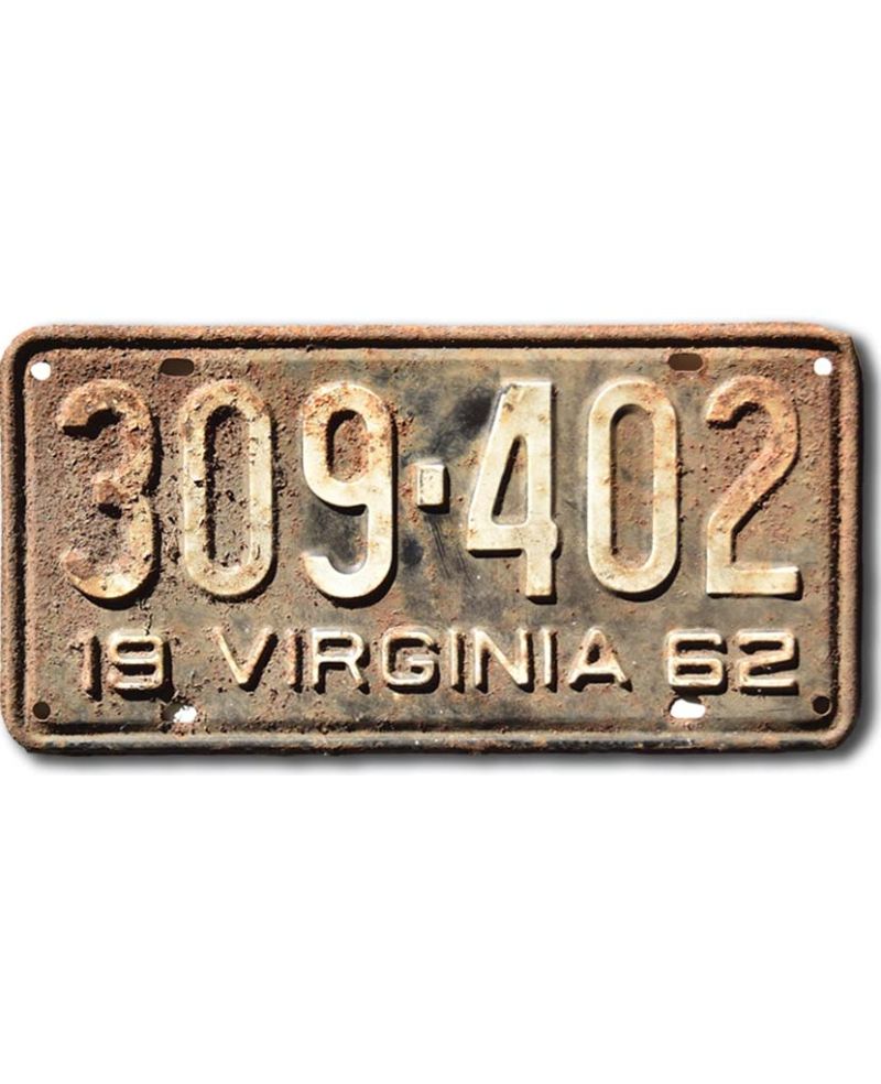 Americká SPZ Virginia 1962 Black 309-402