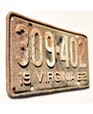 Tablica rejestracyjna USA Virginia 1962 Black 309-402